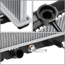DNA MOTORING OEM-RA-2911 Aluminum Core Radiator [for 05-07 Honda Accord 2.4L at],Black / Metallic