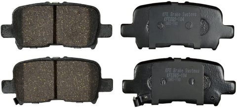 KFE KFE865-104 Ultra Quiet Advanced Premium Ceramic Brake Pad Rear Set for: 2002-2004 Honda Odyssey, 2003-2008 Pilot; 2001-2006 Acura MDX
