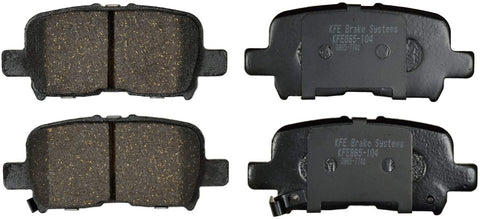 KFE Ultra Quiet Advanced KFE865-104 Premium Ceramic REAR Brake Pad Set