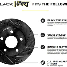 Fit 2004-2017 Nissan Quest Black Hart Full Kit Drill/Slot Brake Rotors Kit