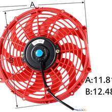 New Fit For CHEVY C/K SERIES C10/K10 PICKUP L6/V8 1973-1980 Full Aluminum Racing Radiator with 2x 12" Red Cooling Fan Kit