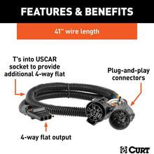 CURT 55384 Replacement Vehicle-Side Custom USCAR 4-Pin Trailer Wiring Harness