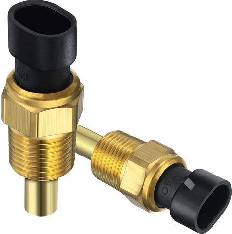 2 Pieces Engine Coolant Sensor Coolant Temperature Sensor Multi-purpose Brass Cooling Temperature Sensor Compatible with Honda Acura Buic Chevrolet GMC