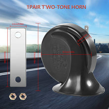 2PCS 300DB Super Loud Train Horn Snail Single Horn for Trucks Boat Car Air Electric, Double Horns Raging Sound for Trucks, Cars, Motorcycle, Bikes, Boats with 12v Power Supply