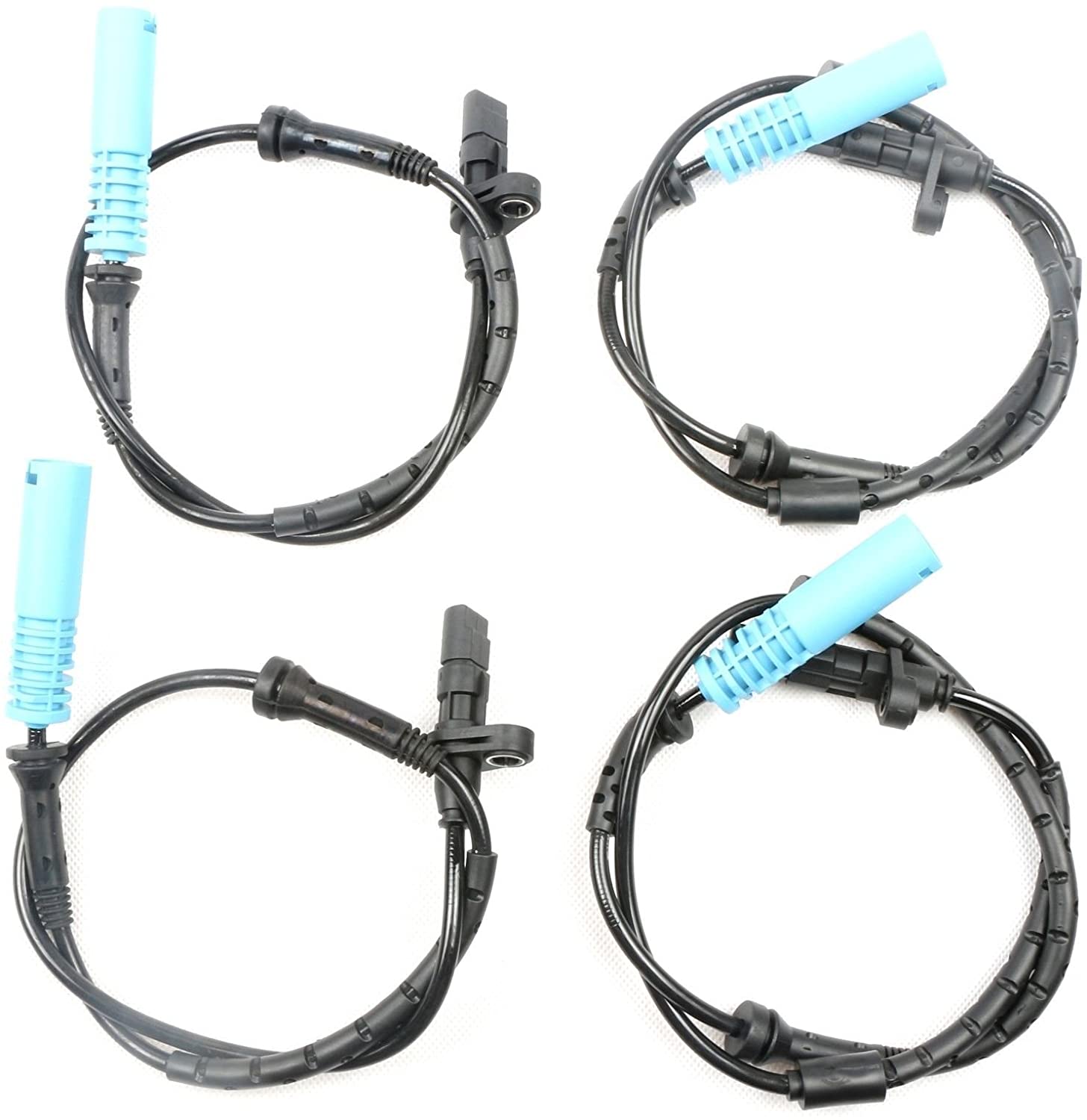 MOSTPLUS Front Rear Left Right ABS Wheel Speed Sensor Compatible for 2000-2004 BMW E53 X5 (set of 4)