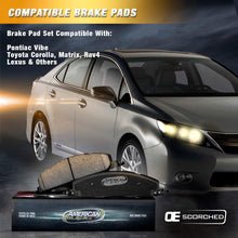 American Black ABD1210C Professional Ceramic Front Disc Brake Pad Set Compatible With Toyota Corolla / RAV4 & Others - OE Premium Quality - Perfect fit, Quiet and DUST FREE