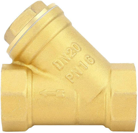 Y Type Sanitary Brass Filter, Precision Filtration DN20 Y Type Sanitary Brass Filter for Water Pipe with Detachable Filter Net