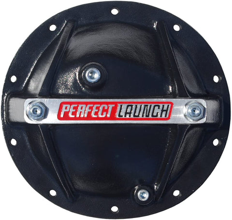 Proform 66668 Black Aluminum Differential Cover with Perfect Launch Logo and Bearing Cap Stabilizer Bolts for GM