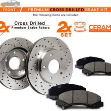 [Front] Max Brakes Premium XD Rotors with Carbon Ceramic Pads KT042421