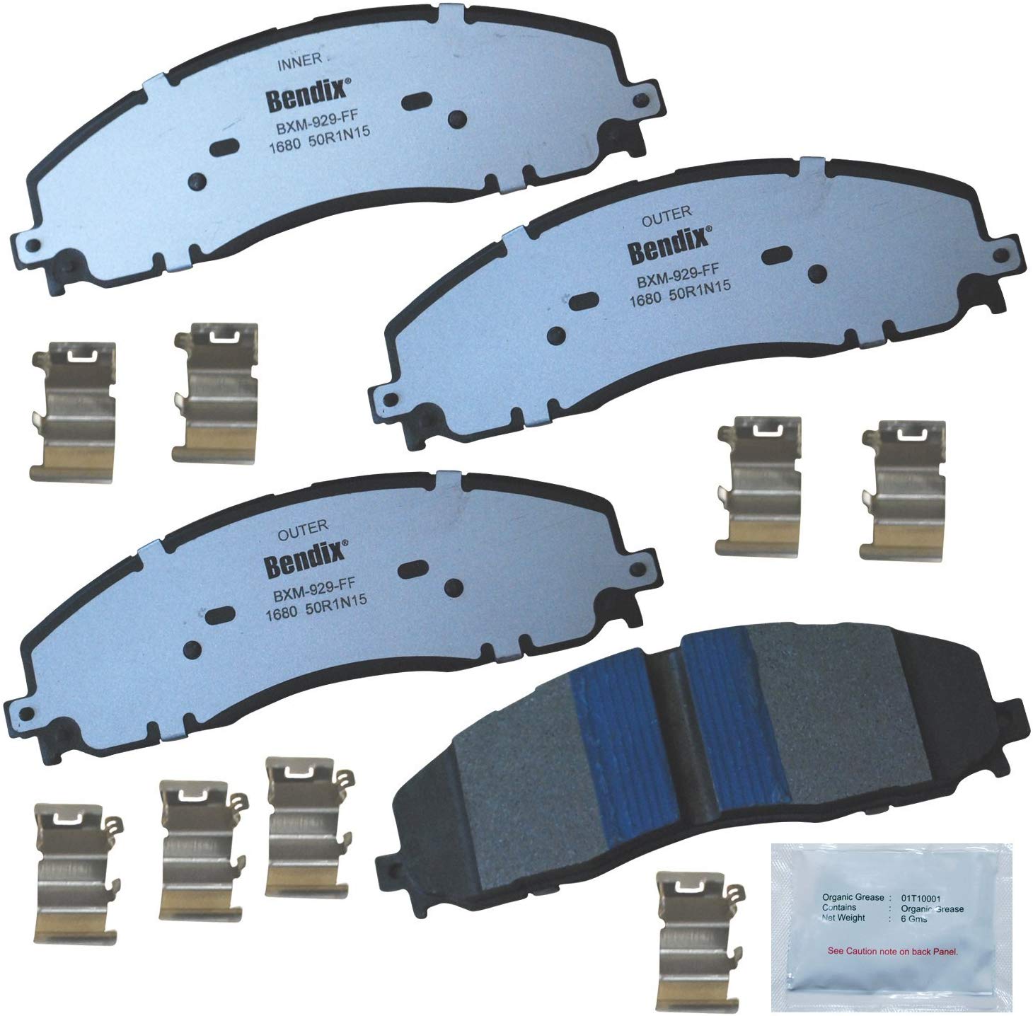 Bendix Fleet Metlok MKD1680FM Brake Pad