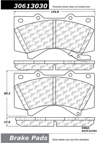 Centric 306.13030 Disc Brake Pad