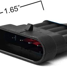 LanHong 5 Pin Way 16 AWG Car Waterproof Electrical Connector Plug with Wire AWG Marine Pack of 5