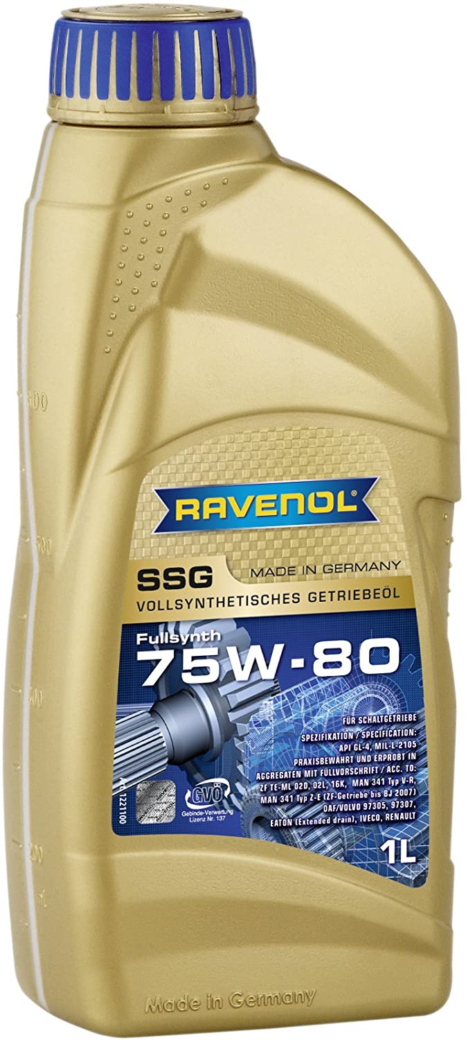 RAVENOL J1C1120-001 SAE 75W-140 Gear Oil - SLS Fully Synthetic API GL-5 Spec (1 Liter)