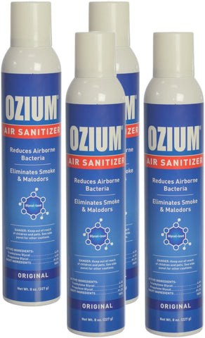 Ozium 8.0 Oz. Air Sanitizer & Odor Eliminator for Homes, Cars, Offices and More (4 Pack)