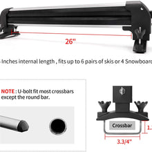 CAR DRESS Universal Car Ski Snowboard Roof Racks, 2 PCS Deluxe Ski Roof Rack Carriers Snowboard Top Holder, Lockable Fit Most Vehicles Equipped Crossbars