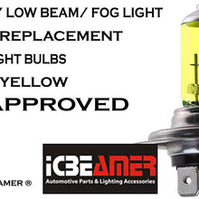 ICBEAMER H7 12V 55W Direct Replacement for Auto Vehicle Car Factory Halogen Light Bulbs [Color: Yellow] w/Mbox