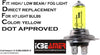 ICBEAMER H7 12V 100W Direct Replacement for Auto Cars Vehicle Factory Halogen Light Bulbs [Color: Yellow]