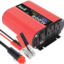 imoli 600W Inverter DC 12V to AC 110V 1200W(Peak) Car Power Converter Automotive Modified Sine Wave 2.1A Dual USB Ports 2 AC Outlets