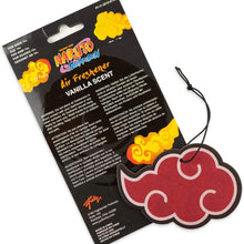 Naruto Akatsuki Red Rain Cloud Symbol Hanging Car Air Freshener | Features A Double-Sided Print of The Menacing Red Cloud Symbol | Vanilla Scented