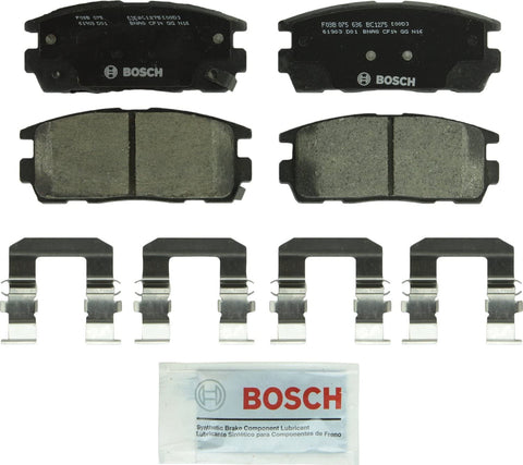 Bosch BC1275 QuietCast Premium Ceramic Disc Brake Pad Set For Select Chevrolet Captiva Sport, Equinox; GMC Terrain; Pontiac Torrent; Saturn Vue; Suzuki XL-7; Rear