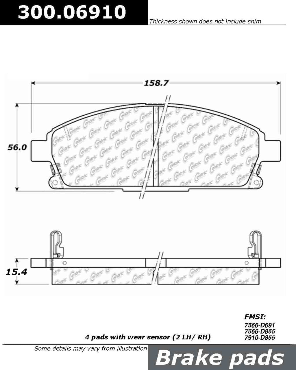 Centric Parts 300.06910 Brake Pads