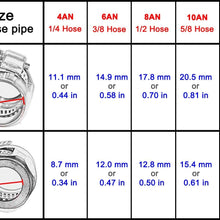 Tasan Racing 4Pcs/Pack Flexible Rubber AN4 Hose Pipe Clamp with Screw Band for Fuel/Oil/Diesel/Gas/Air and Water Hose Tube Black