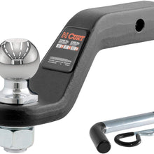 CURT 45332 Trailer Hitch Mount with 2-5/16-Inch Ball & Pin, Fits 2-Inch Receiver, 15,000 lbs, 4-Inch Drop