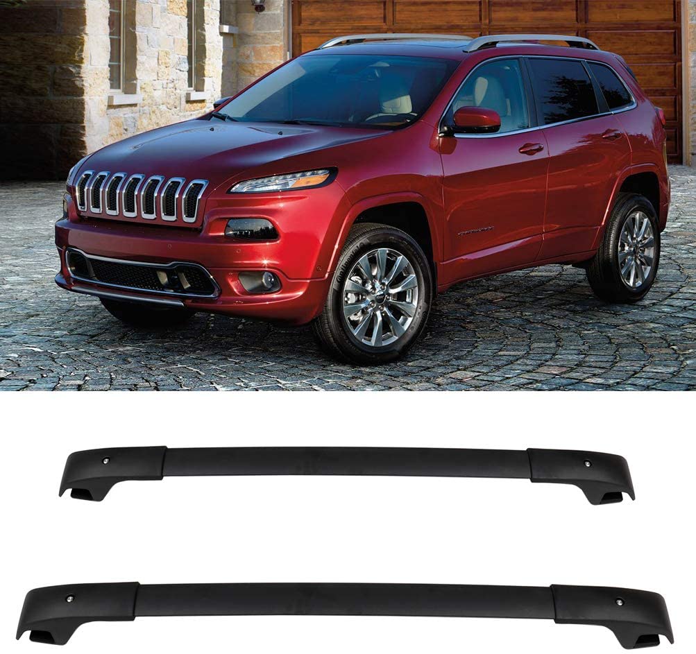 OCPTY Cross Bars Roof Rack Fit For Jeep Cherokee 2014-2019 Luggage Racks Rooftop Cargo Carrier Bag Luggage Kayak Canoe Bike Snowboard Skiboard