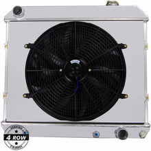 Primecooling 62MM 4 Row Core Aluminum Radiator +16" Fan w/Shroud for Chevy C10 C20 C30 K10 K20 C/K Series Trucks 1961-1966