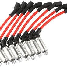 MOSTPLUS High Performance Spark Plug Ignition Wire Set Compatible for 2000-2009 Chevy GMC V8 48322R