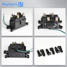 250A Winch Solenoid Relay 12V Winch Rocker Thumb Switch for ATV UTV 2000-5000lbs Winch with 6 Protecting Caps