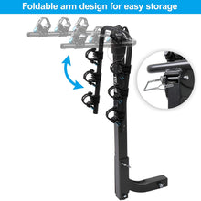 TUFFIOM 3-Bike Hitch Mount Rack with Stabilizer, Bicycle Carrier Holder for Car Truck SUV Minivan with 2Inch Hitch Receiver, Adjustable Mounting Saddles & Rubber Straps, Black