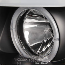 For 06-08 BMW E90 3-Series 4 Doors Sedan Black Bezel Halogen Type [LED Halo] Ring Eye Lid Projector Headlights
