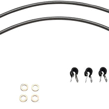 QSA Extended Stainless Steel FRONT Brake Lines (1 SET = 2 lines). Compatible with Chevrolet GMC C1500 C2500 C3500 2WD (DOT Compliant)