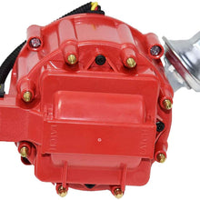 A-Team Performance Complete HEI Distributor 65K Coil Compatible with Chevrolet Chevy GM GMC Small Block Big Block Corvette Tach Drive 62-74 SBC BBC 7500 RPM 283 327 350 383 400 396 427 454 Red Cap