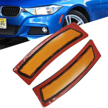 GSRECY Front Bumper Reflector Side Marker Lights For BMW F30 3 Series F32 F33 F36 4-Series (Smoke Lens)