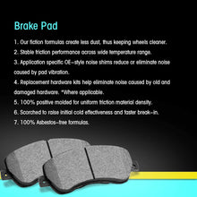 Front Rear Posi Ceramic Brake Pads and Shoes 2Set Compatible With 2010-2014 Honda Insight