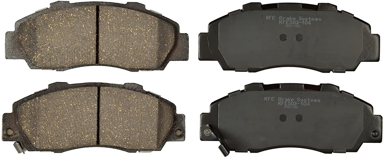 KFE KFE503-104 Ultra Quiet Advanced Premium Ceramic Brake Pad Front Set Compatible with: Honda Accord, CR-V, CRV, Odyssey Prelude; Acura CL, Ledgend, RL, TL