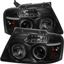 Spyder Auto 5010209 Ford F150 04-08 Projector Headlights - Version 2 - LED Halo - LED (Replaceable LEDs) - Black - High H1 (Included) - Low 9006 (Included)