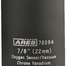 ARES 70094 | 1/2-Inch Drive by 7/8-Inch (22mm) Offset Oxygen Sensor Socket | Wire Gate Accesses Sensor from The Side, Preventing Damage to Wires
