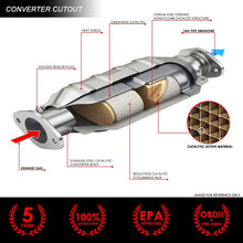 DNA Motoring OEM-CONV-028 Factory Style Catalytic Converter Exhaust Pipe