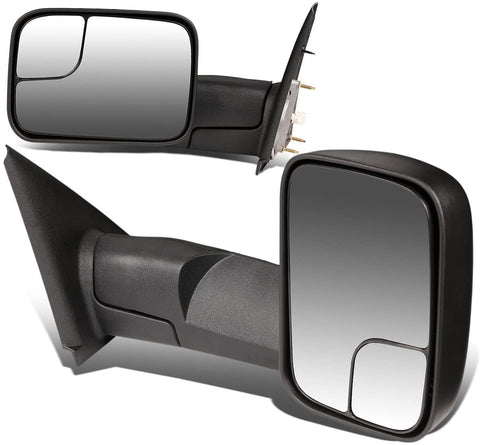 DNA Motoring TWM-012-T222-BK Pair of Towing Side Mirrors