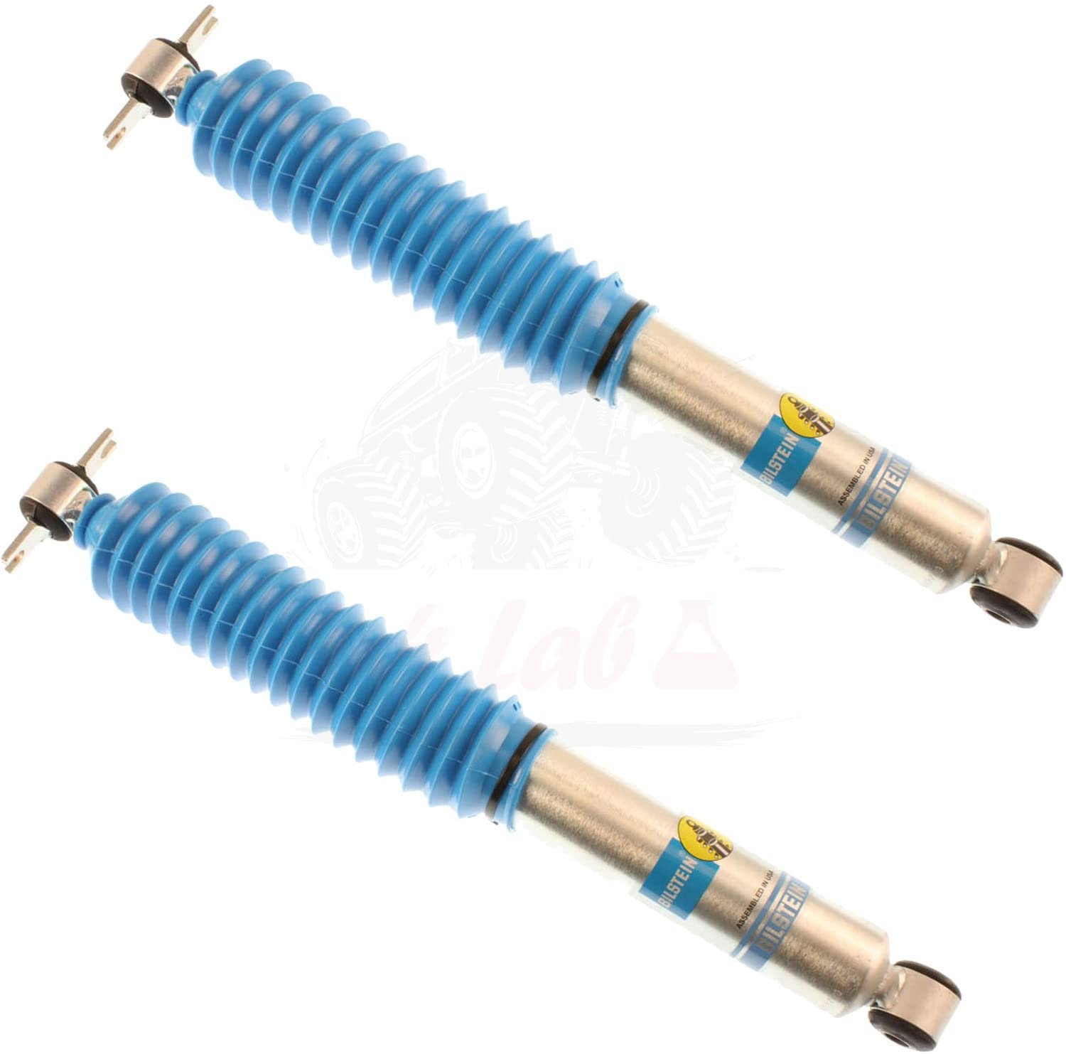 Bilstein B8 5100 Series 2 Rear Shocks Kit for 97-'06 Jeep Tj 0-2 inch lift Ride Monotube replacement Gas Charged Shock absorbers part number 24-186827