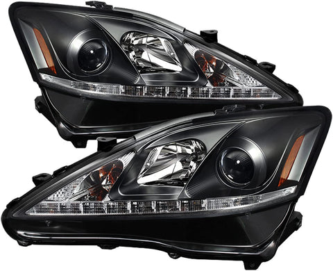 Spyder Auto PRO-YD-LIS06-DRL-BK Lexus Projector Headlight ,Black