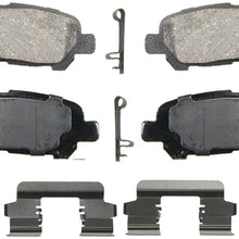 Wagner QuickStop ZD1325 Ceramic Disc Pad Set Includes Pad Installation Hardware, Rear
