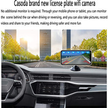 Casoda WiFi License Plate Backup Camera for iPhone and Android,Ultra Strong Signal Smooth Video Image Never Freezing Clear Picture Suitable for Cars Trucks Trailers SUVs Pickups Easy to Install