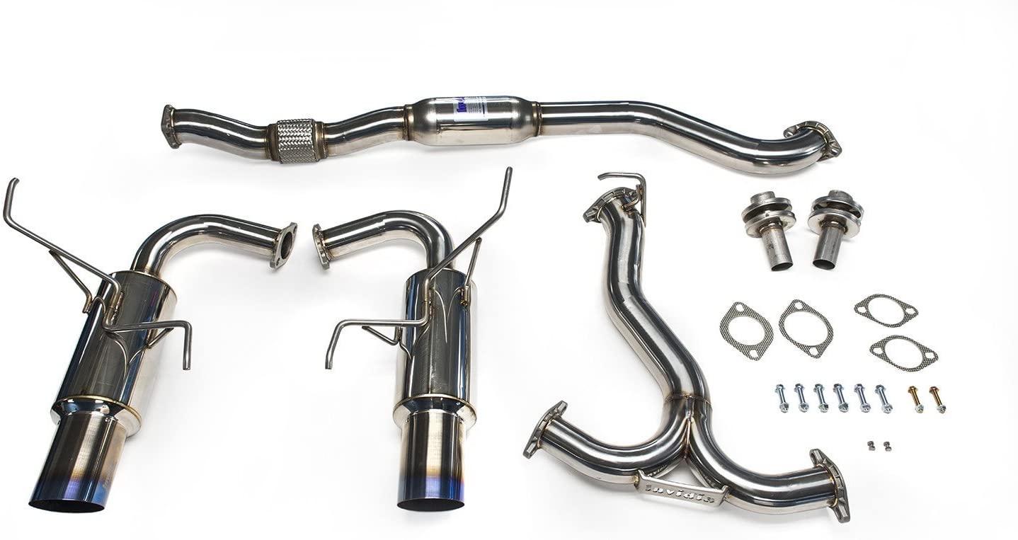 Invidia (HS15STIGTT) N1 Titanium Burnt Tip Dual Cat-Back Exhaust System for Subaru WRX/STI