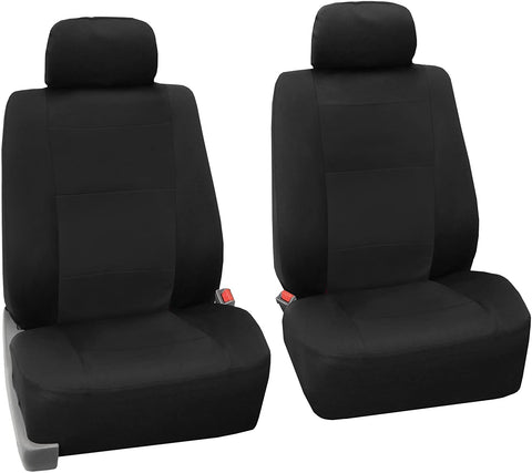 FH Group FB085102 Premium Waterproof Seat Covers (Black) Front Set – Universal Fit for Cars Trucks & SUVs