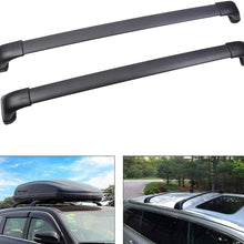 JUEDIMA Aluminum Roof Rack Cross Bars Replacement for Highlander XLE Limited & SE 2014-2019,Black Rooftop Luggage Crossbars