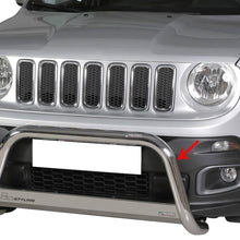 OMAC Auto Accessories Bull Bar | Stainless Steel Front Bumper Protector | Silver Grill Guard Fits for Jeep Renegade 2015-2018
